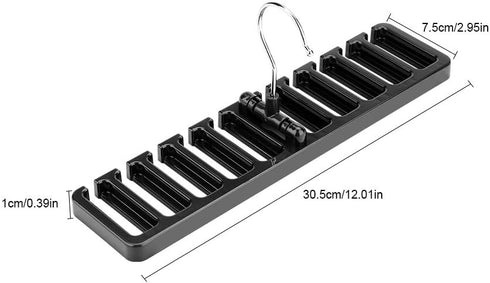 Haofy Tie Belt Scarf Organizer, Storage Rack for Ties, Belts, Scarves, Sunglasses, Watches, Sturdy Plastic Closet