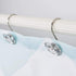 Actpe Decorative Crystal Heart Shape Shower Curtain Hooks, Pack of 12 Rust Resistant Bling Holders