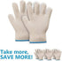Heat Resistant Oven Gloves with Fingers - 3 Pairs Cotton Kitchen Pot Holders
