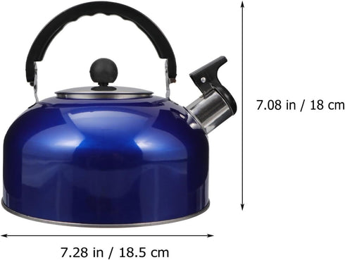 Amosfun Stove Top Whistling Tea Kettle, Stainless Steel Teakettle with Ergonomic Handle for Gas Induction Stovetops