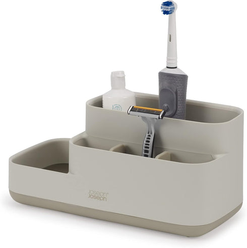 Joseph Joseph EasyStore Bathroom Storage Caddy, Toothbrush and Toothpaste Organiser for Bathroom