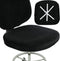 BUYUE Super Soft Velvet Task Office Chair Seat Cover, Washable Dustproof Slipcover Protectors (Black, Seat Cover Only)