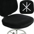 BUYUE Super Soft Velvet Task Office Chair Seat Cover, Washable Dustproof Slipcover Protectors (Black, Seat Cover Only)