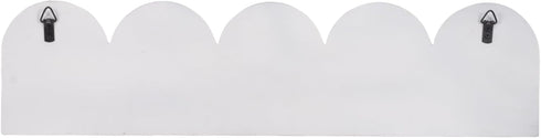 Sagebrook Home 24" White Wall Hooks - Elegant 5-Arch Design, Robust MDF and Iron, Home Organization Must-Have
