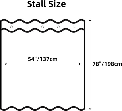 YOSTEV Waterproof Polyester Bathroom Shower Curtain Liner, 54 x 78 Inches, White, with Grommets and Magnets
