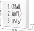 Ruvoty Crawl Walk Fish Rustic Wooden Sign Desk Decor,Funny Baby Fishing Wood Block Sign Desk Decorations for Home
