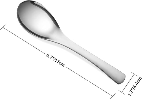 Soup Spoons High Grade Stainless Steel Soup Spoons, neheewin Table Spoons Thick Heavy-weight Ladle Spoons, Dishwasher Safe (Set of 5)