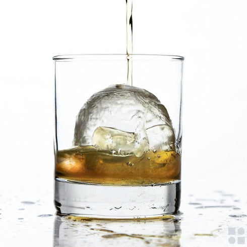 Glacio Round Ice Cube Molds – Large Whiskey Ice Ball Maker, BPA-Free Silicone Sphere Mold for Cocktails