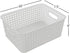Plastic Weave Storage Basket Bin, 10" x 7.5" x 4", 6 Pack
