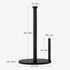 Black Paper Towel Holder - Weighted Countertop Stand for Kitchen and Bathroom, Steady Paper Roll Holder