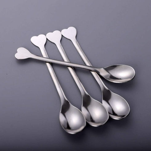 Mini Dessert Spoons Set of 10, 4.5-Inch Stainless Steel Demitasse Spoons for Dessert, Tea, Appetizer