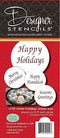 Designer Stencils Winter Holidays Cupcake and Cookie Stencils, Merry Christmas, Happy Holidays, Happy Hanukkah, Seasons