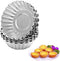 10 Pcs Stainless Steel Mini Tart/Pie Pans, Reusable Non-Stick Baking Molds for Tartlet and Cupcake Baking.