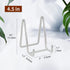 Plate Holder Easel Display Stand, 4.5 Inch Metal Stands for Display, Silver Iron Easels for Pictures
