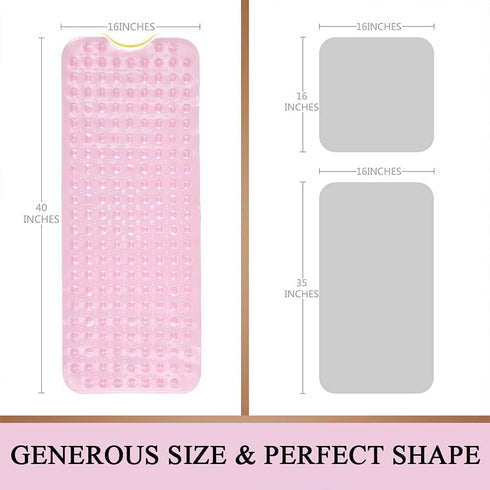 40 16 Inch 200 Sheepping Baby Bath Mat for Tub Non Slip Extra Long Cover Bathtub Mat for Toddler Kids X - Eco Friendly