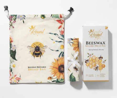 Reusable Beeswax Breads Bag | 2 Pack Organic Sourdough bread bags for