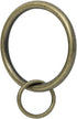 Ivilon Drapery Eyelet Curtain Rings, 1.7" Ring Loop for Hook Pins, Set of 14, Antique Brass