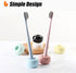 Urbanstrive Sleek Mini Ceramics Toothbrush Holder Stand, White, 2 Pack for Bathroom Vanity Countertops
