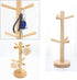 Mug Holder Tree, Bamboo Stand with 6 Hooks, Countertop Coffee Cup Holder for Kitchen and Coffee Station