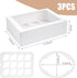 VGOODALL 3PCS White Cupcake Container, 12 Count with Window Boxes Holding 36 Pastry Box for Birthday Holiday Party Bakery Supplies