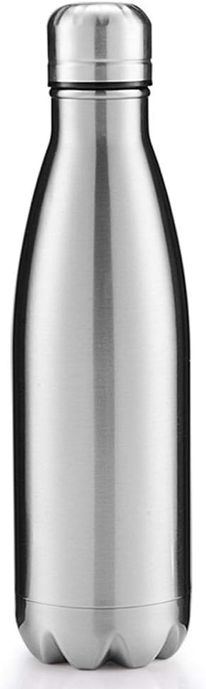 Double Wall 18/8 Stainless Steel Vacuum Cola Shape Bottle, Narrow Mouth Thermo