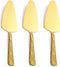 Gold Cake Pie Server Set of 3, 9.3-inch Stainless Steel Pastry Server with Fashion Patterns, Dishwasher Safe