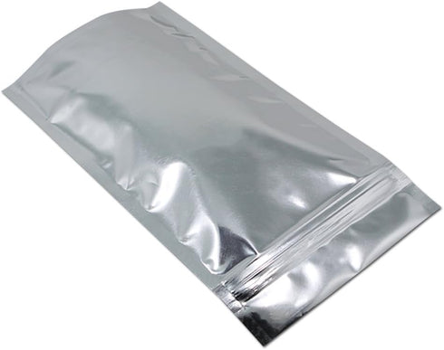 FERENLI 100 Pieces Clear Front Zipper Lock Resealable Aluminum Mylar Foil Bags for Long Term Food Storage, 3.5x5.5 inch