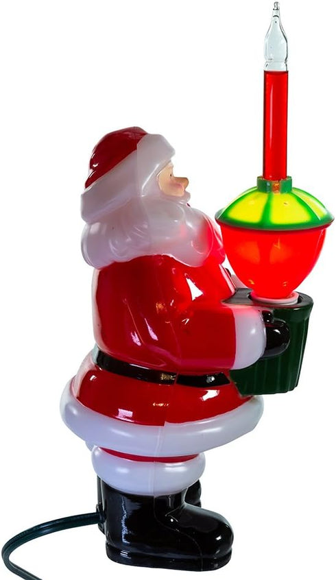 Kurt Adler Jolly Santa Bubble Light Tabletop Decoration, 7 1/4-Inch
