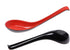 Set of 5 Large Ramen Noodle Soup Spoons with Long Handle, Red Black Vintage for Restaurants and Home