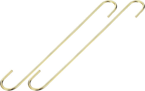 S Hooks for Hanging 2Pcs - Steel Extra Long 300mm/12 S Shaped Hangers for Plants, Garden, Kitchenware