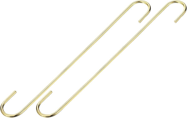 S Hooks for Hanging 2Pcs - Steel Extra Long 300mm/12 S Shaped Hangers for Plants, Garden, Kitchenware