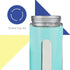 Kitchen Canisters Set for Countertop by Home Basics, Retro-Styled Stainless Steel and Glass, 4 Pieces (Turquoise)