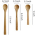 Small Bamboo Spoons Set, Six Multi-size Soup Spoons, Mini Teaspoons for Coffee, Tea, Jam, Herbs, Salts, Desserts