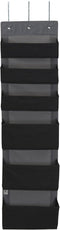Household Essentials Black 6 Pouch Fabric Over The Door Organizer