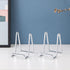 Plate Holder Easel Display Stand - 8 inch Metal Plate Stands for Display, Silver Iron Easels for Pictures, Photo