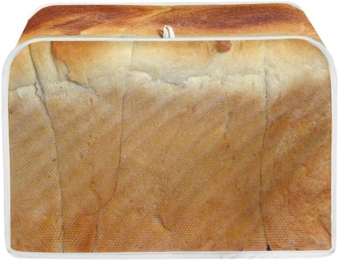 Vivid Funny Bread Pattern Toaster Cover,Waterproof Toaster Cover Bread Print 2 & 4 Slice Bread Maker Cover Small Appliance Covers Bread Maker Cover