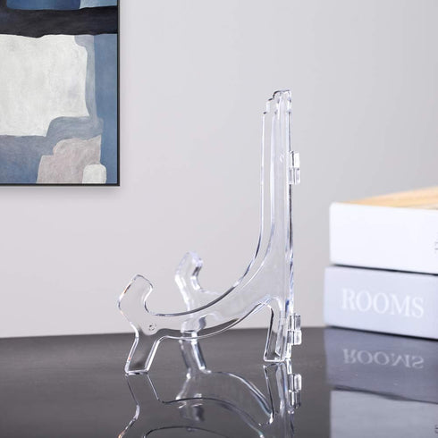 Artliving Clear 8 Pack 6.5inch Acrylic Easels, Display Stand Holder for Pictures, Plates, and Artworks