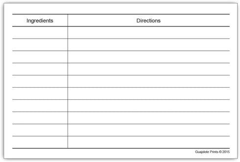 Recipe Index Cards, 40 Count- Size 4x6 - Black