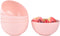 Lnrkai 5 PCS Pink Cereal Bowls, 24 OZ Unbreakable Wheat Straw Bowls - Modern Style, Dishwasher & Microwave Safe