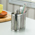 kaileyouxiangongsi Stainless Steel Hanging 2 Compartments Mesh Utensil Drying Rack, Chopsticks, Spoon, Fork, Knife