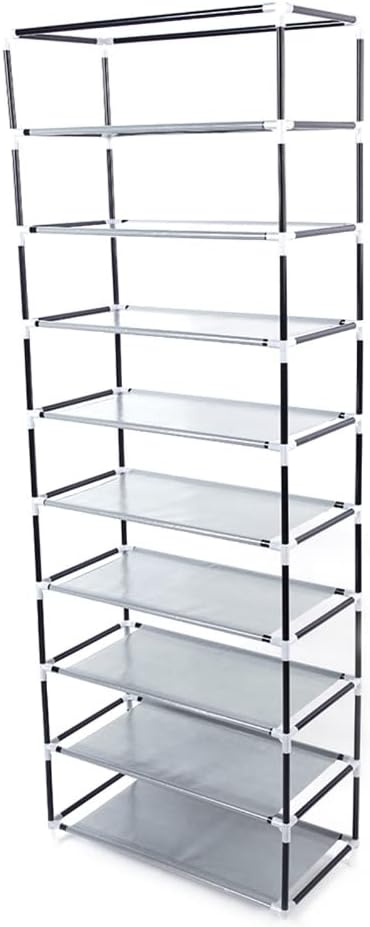 Generic 63" 10-Floor Closet, The Large Shoe Rack Large with dust Cover Shoe Rack with Covers on The Non-Woven Shoe
