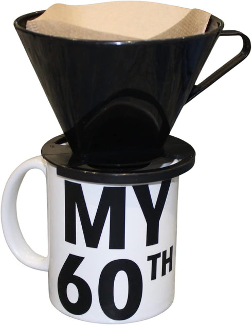 Gourmet Style Single Cup #2 Cone Style Pour Over Coffee Brewer Dripper, Portable Easy To Use Coffee Maker Filter Type BPA-Free With Included Coffee Scoop Rich Cafe