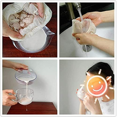 Cheesecloth Bags for Straining, Reusable Cold Brew Coffee Cheese Cloths, Large Nut Milk Tea Juice Bag (Small, 8 Pack)