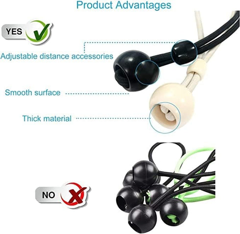 Universal Bungee Kit Parts for Blackout Roller Up Blinds (2 Set, Sand) Sun Shades