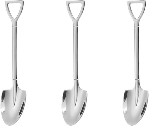 25 Pack Shovel Shape Demitasse Espresso Spoons, Stainless Steel Coffee, Ice Cream Dessert Spoons