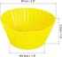 uxcell 18Pcs Silicone Cupcake Liners, Non-Stick Baking Cups, for Cooking Eggs, Baking Muffins and Make a Cake(Yellow) by uxcell