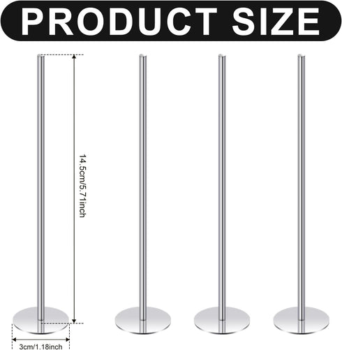 4pcs Cake Heating Core Rods 5.5inch Length Stainless Steel Cake Heating Pins Set Baking Tools for Cake Decoration