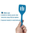 Mini Kitchen Utensil Set, 5-Piece Tiny Silicone Tools for Kids Baking - Blue Whisk, Spatula, Tongs, Spoon