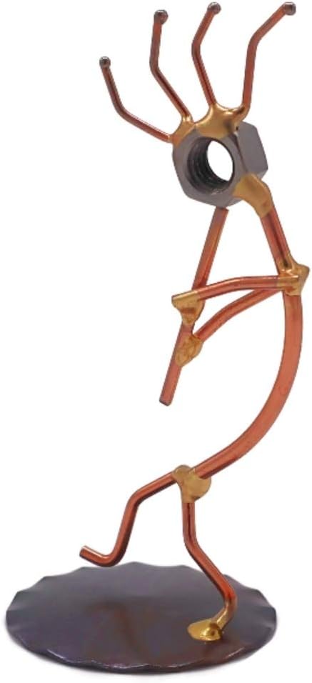Kokopelli Collectible Handmade Metal Art Figurine, Desk Accessories, Office Décor, Business Professional Gift