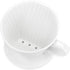 Pour Over Ceramic Coffee Dripper with 3 Holes Flat Bottom, Porcelain Slow Filter Cone for Home, Travel, Camping